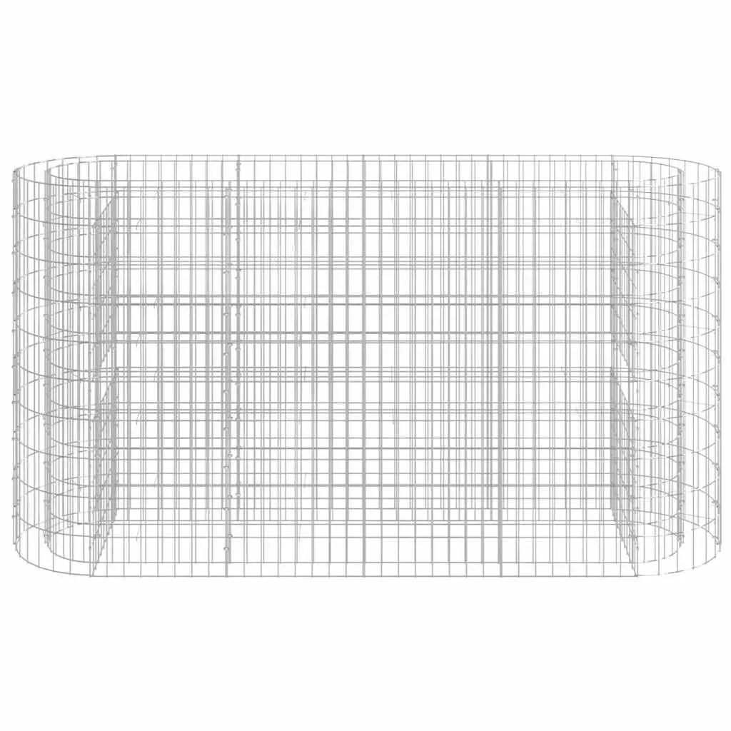 Galvanised Iron Gabion Raised Bed Garden Planter Flower Border 190x50x100cm