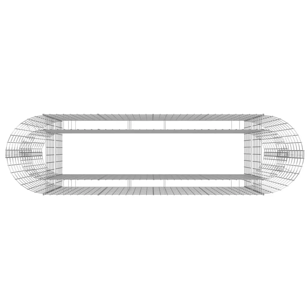 Galvanised Iron Gabion Raised Bed Garden Planter Flower Border 190x50x100cm