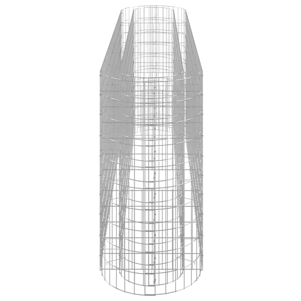Gabion Planter Raised Bed for Garden or Patio Silver Galvanised Iron 260x50x100cm