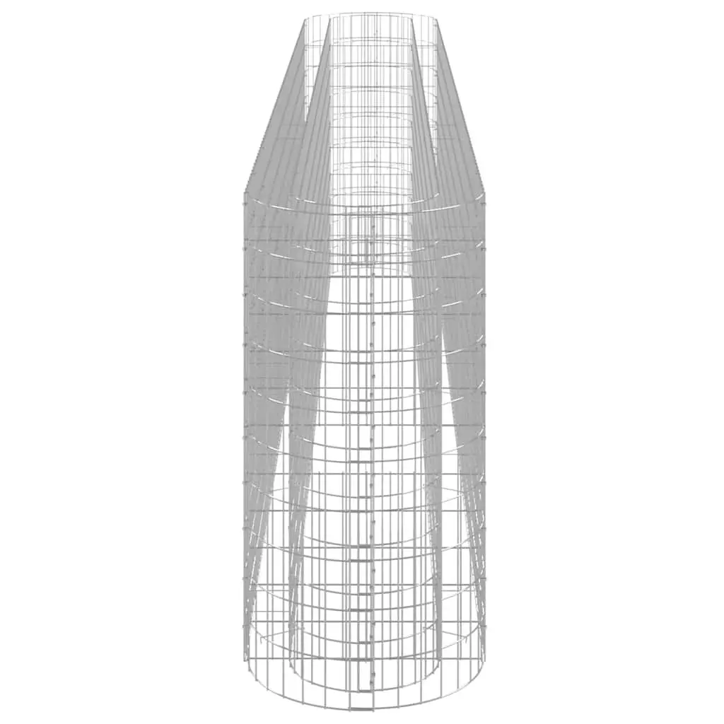 Galvanised Iron Gabion Raised Bed Garden Planter Border 400x50x100 cm Silver