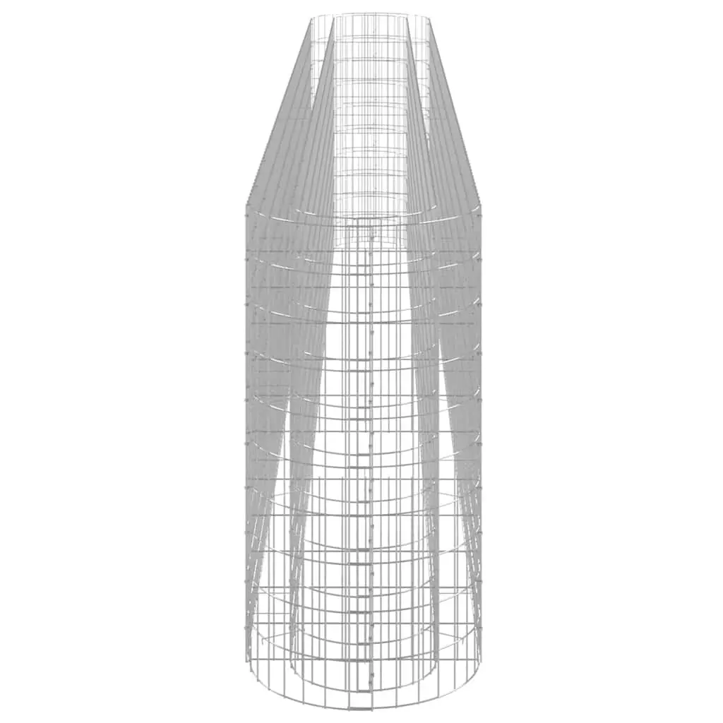 Gabion Raised Garden Bed Planter Border for Garden 470x50x100cm Silver
