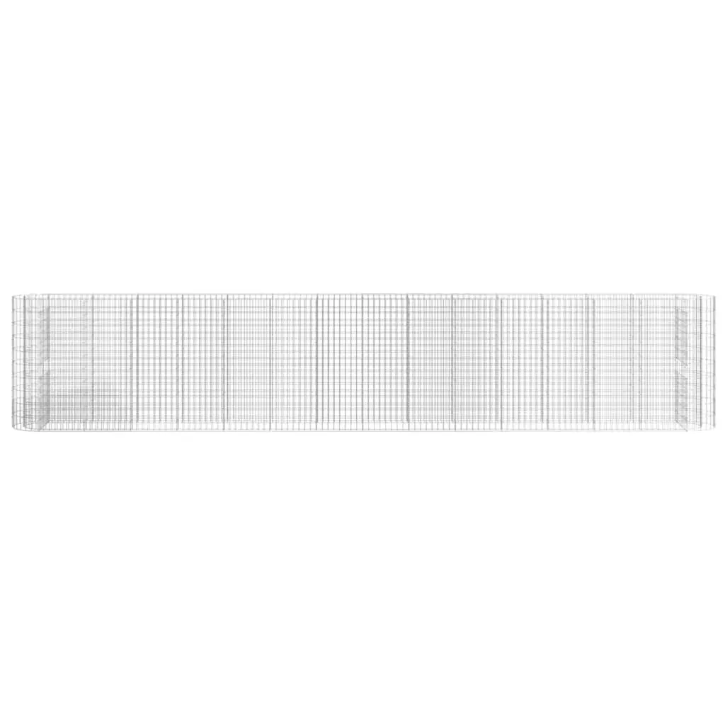 Gabion Raised Bed Planter Garden Border Galvanised Iron 540x50x100cm Silver