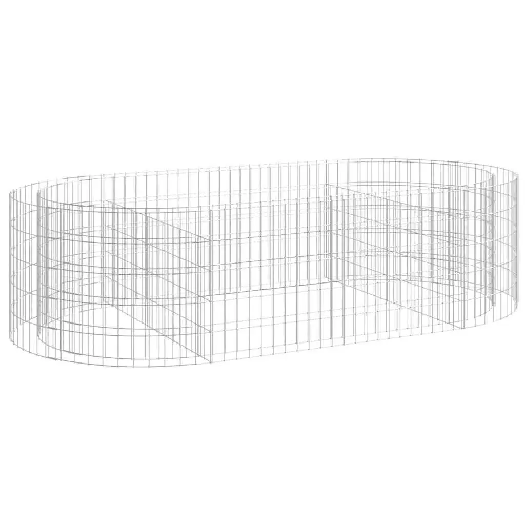 Gabion Raised Garden Bed Outdoor 200x100x50cm Galvanised Iron Planter Box