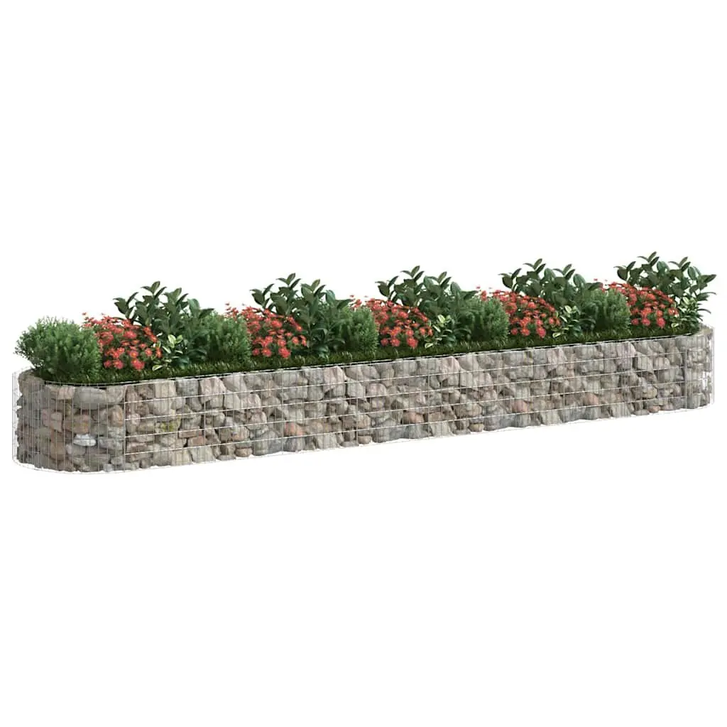 Gabion Raised Bed Galvanised Iron Garden Planter Flower Border Patio