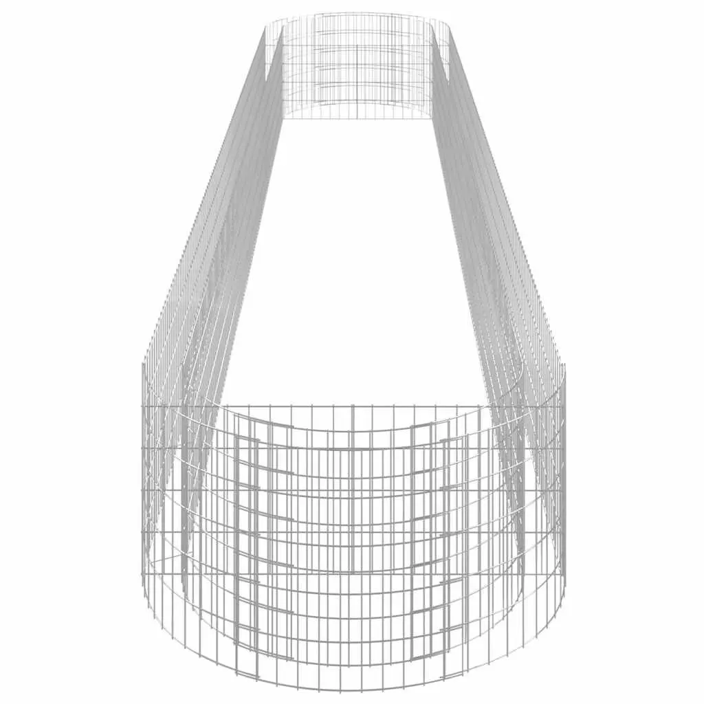 Galvanised Iron Gabion Raised Bed Garden Planter Flower Border 600x100x50cm