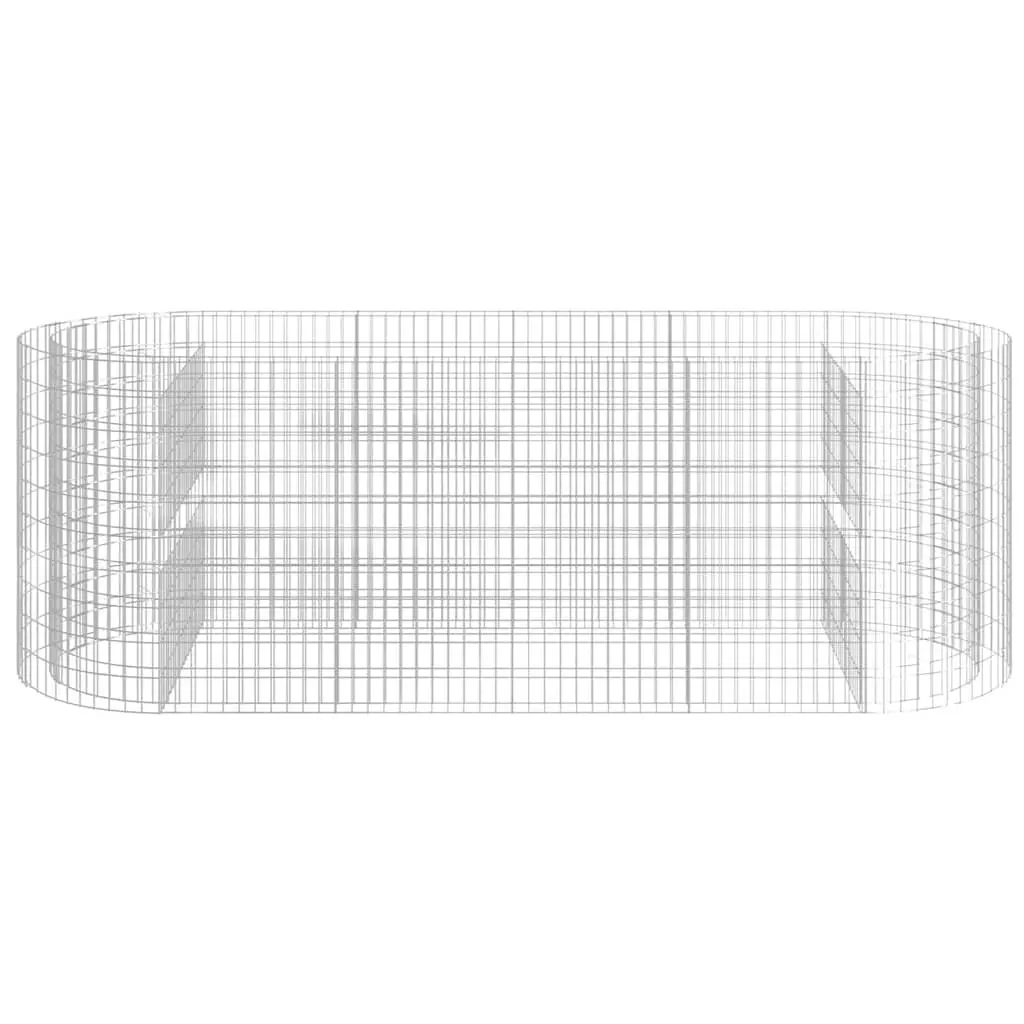 Galvanised Iron Gabion Raised Garden Bed Planter Border 300x100x100cm Silver