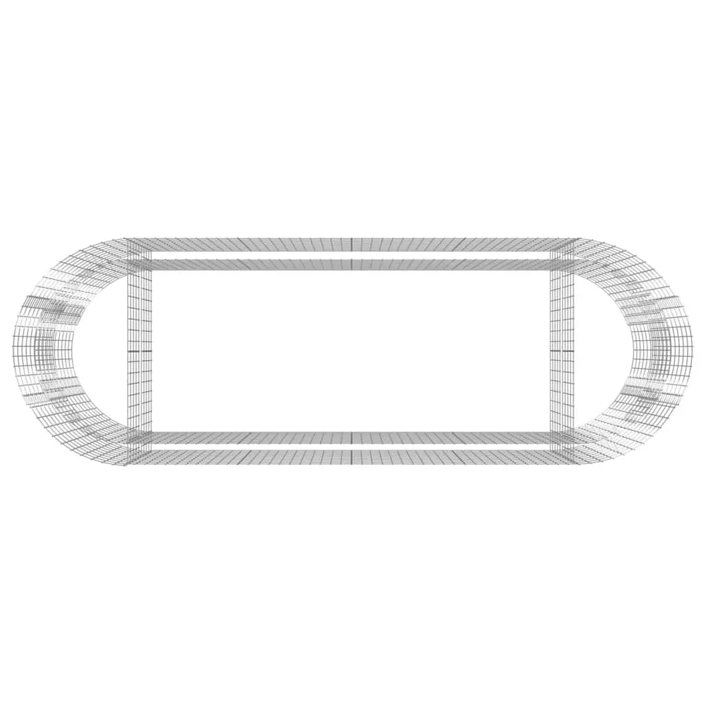 Galvanised Iron Gabion Raised Garden Bed Planter Border 300x100x100cm Silver
