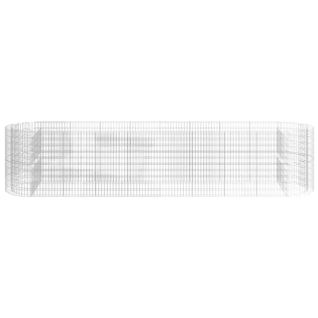 Gabion Raised Bed Planter Box Garden 500 x 100 x 100 cm Silver Galvanised Iron