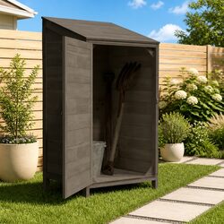 Dimensions-Ready Anthracite Wooden Garden Shed
