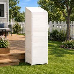 White Wooden Garden Shed - Specs & Features