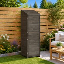 Garden Shed Dimensions 55x52x174.5 cm - Solid Fir Wood