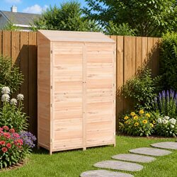 Garden Tool Shed Specifications: 102x52x174.5 cm, Solid Fir Wood