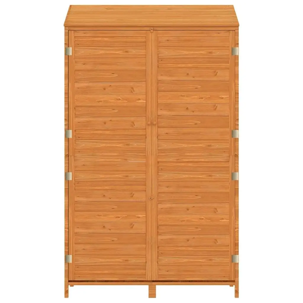 Garden Shed Outdoor Storage Solid Fir Wood Brown 102x52x174.5cm