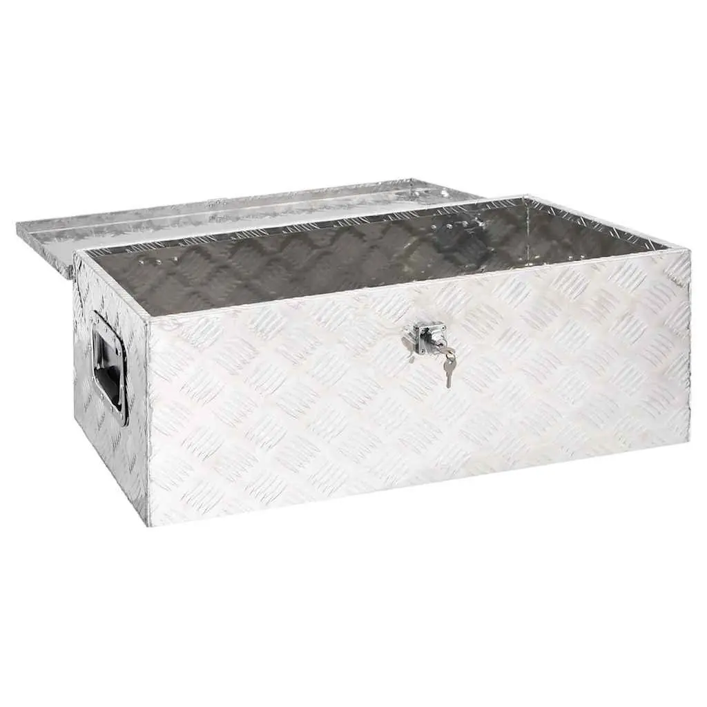 Storage Box for Tools and Accessories 90x47x33.5 cm Aluminium Organizer Locking Case