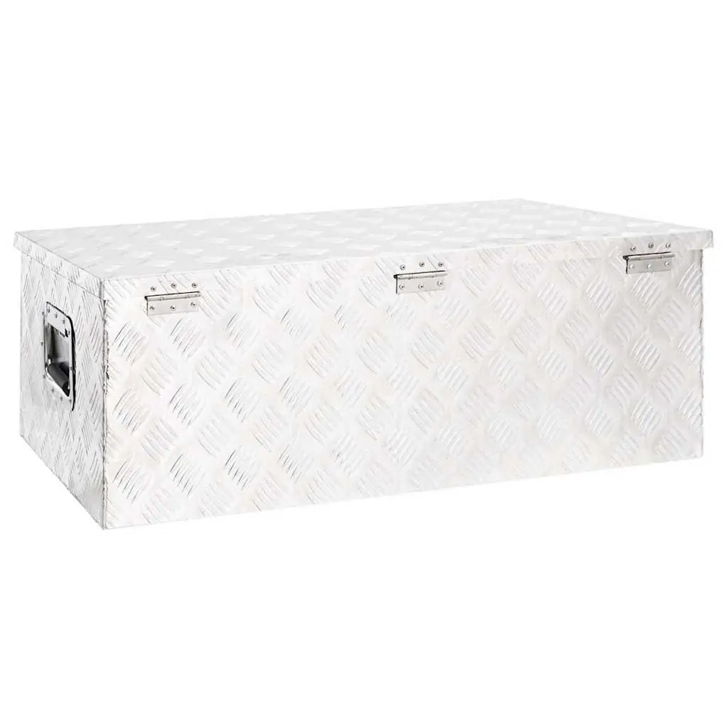 Storage Box for Tools and Accessories 90x47x33.5 cm Aluminium Organizer Locking Case