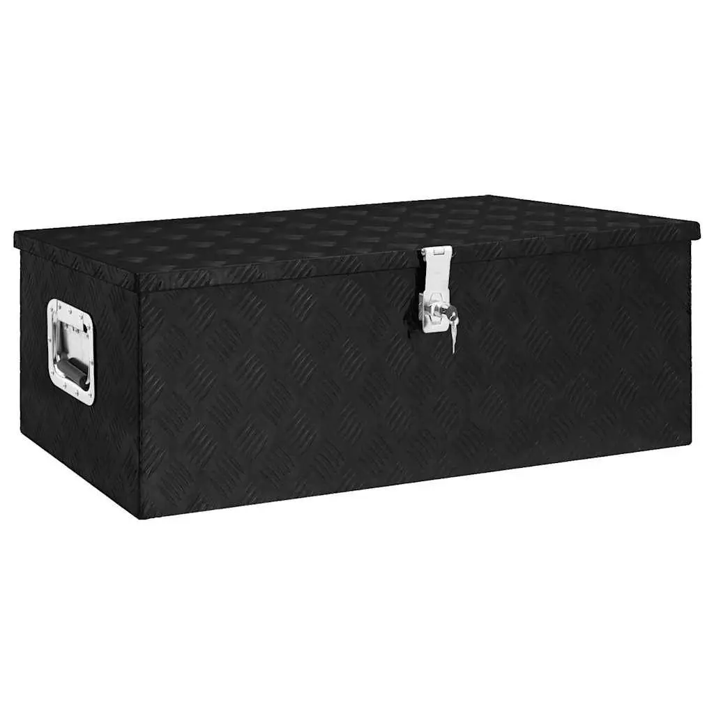Storage Box Aluminium Tool Box Organiser Portable Carry Handle Locking System