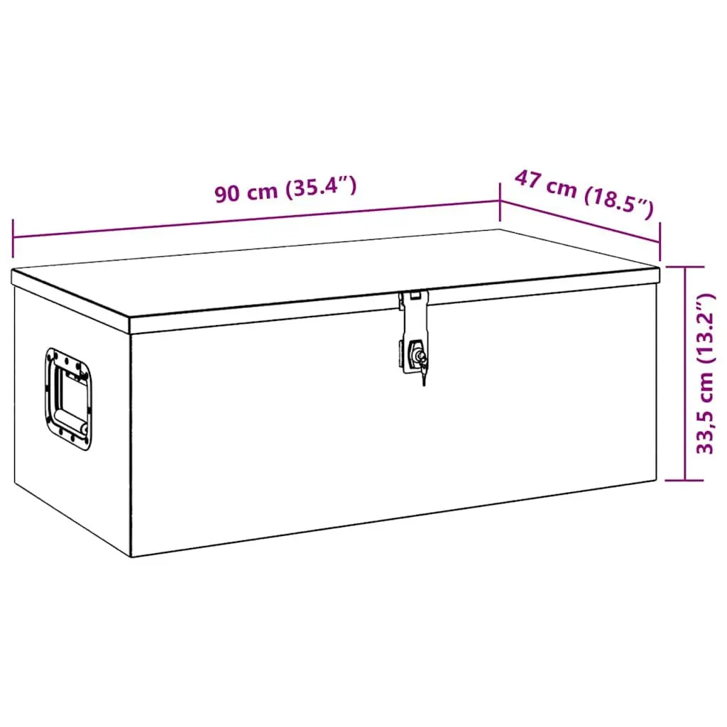 Storage Box Aluminium Tool Box Organiser Portable Carry Handle Locking System