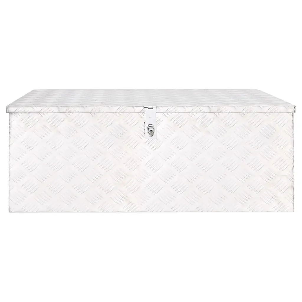 Aluminium Storage Box 100x55x37cm Silver Lockable Tool Case Portable Organiser