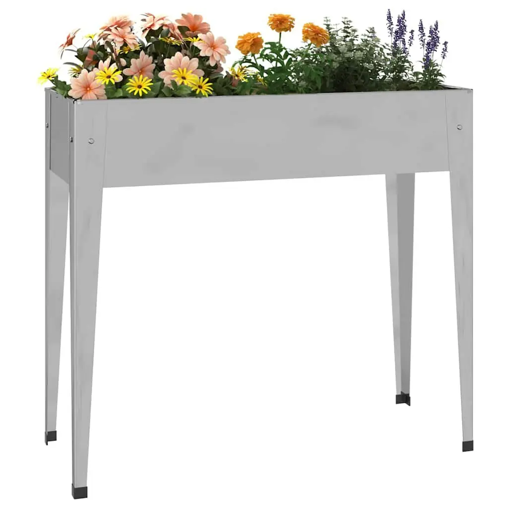 Garden Planter Raised Bed Outdoor 100.5x40.5x90cm Galvanised Steel