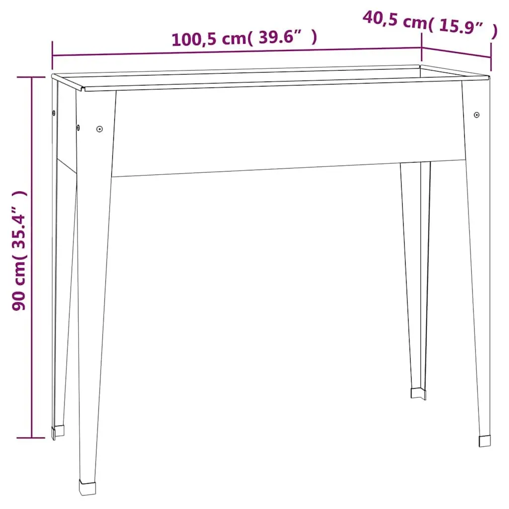 Garden Planter Raised Bed Outdoor 100.5x40.5x90cm Galvanised Steel