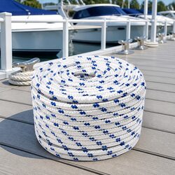 Boat Rope White 12mm 100m Marine Sailing Rigging Dock Line Coil