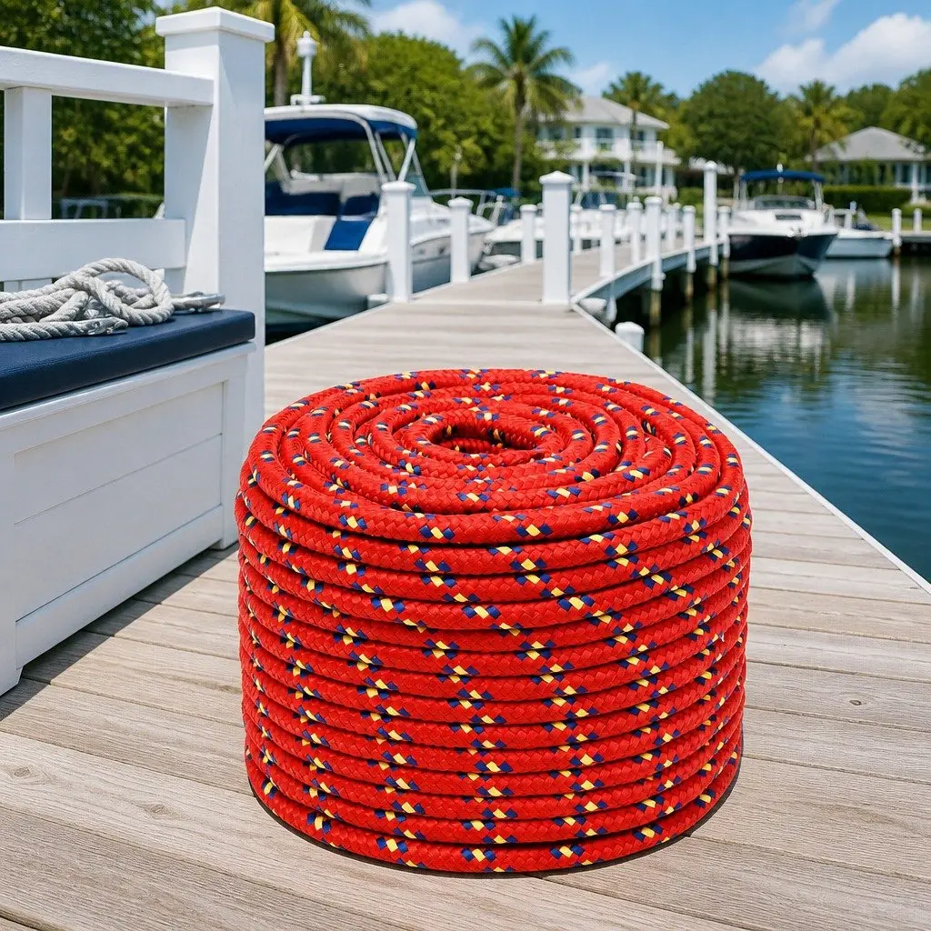 12mm 25m Red Polypropylene Rope