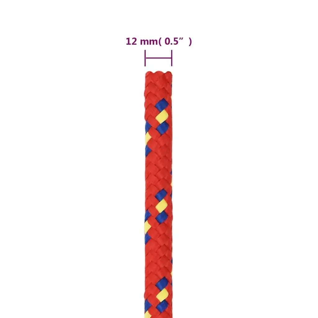 12mm 25m Red Polypropylene Rope