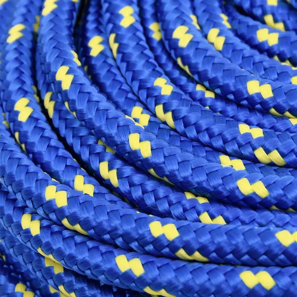 25m Blue 8mm Braided Polypropylene Rope for Boating