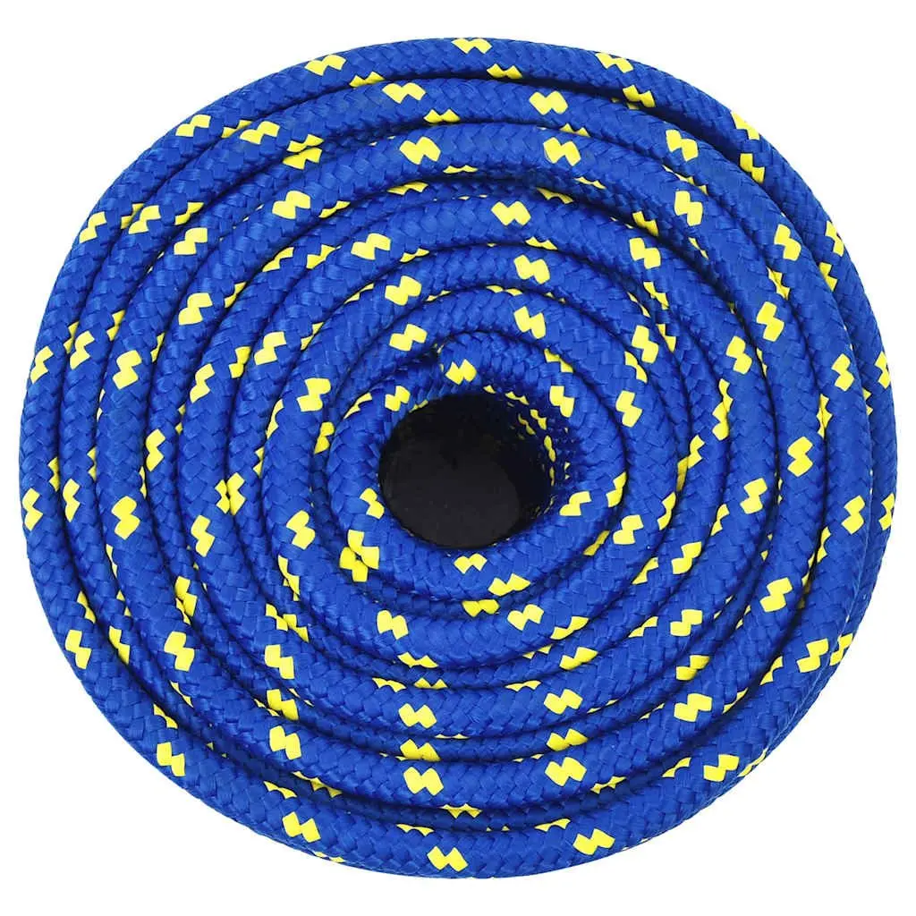 Boat Rope Blue 12mm 25m Braided Polypropylene for Sailing Boating Yachting Dock Line