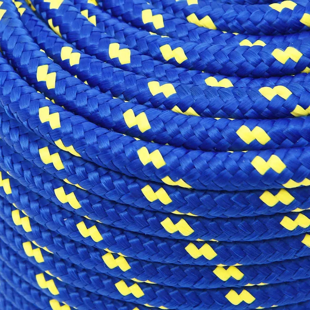 Boat Rope Blue 12mm 25m Braided Polypropylene for Sailing Boating Yachting Dock Line