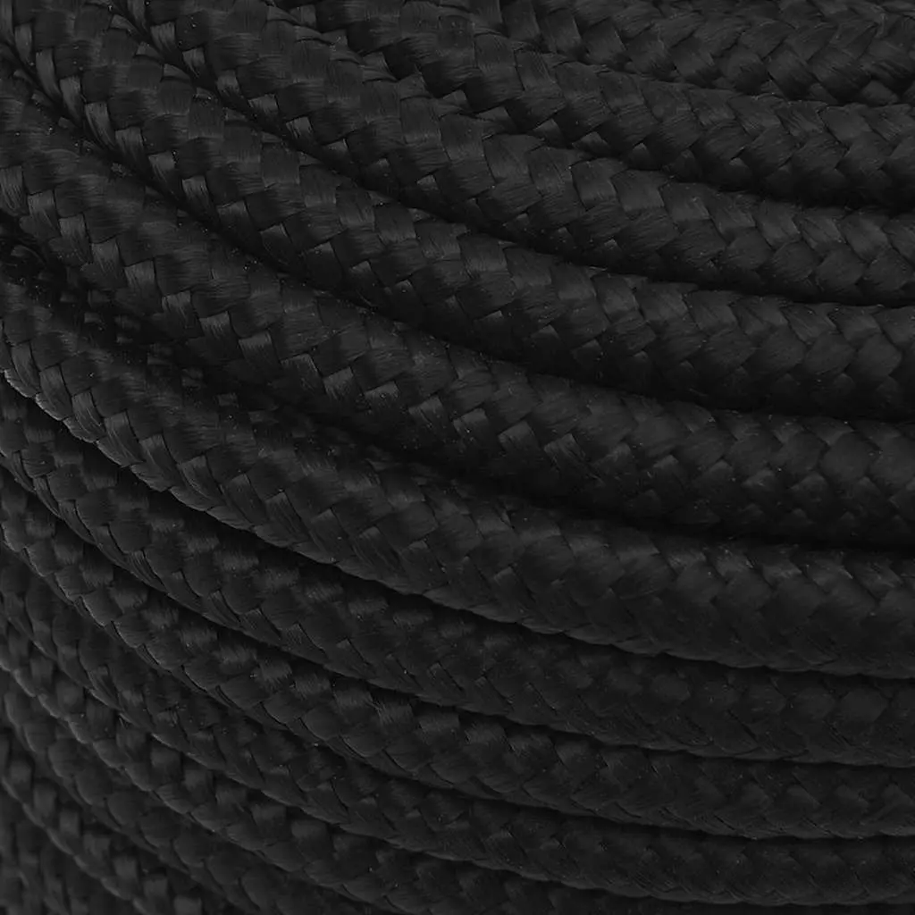12mm x 50m Black Polypropylene Rope