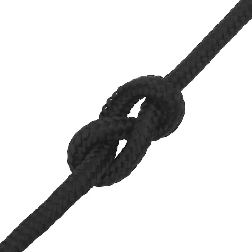12mm x 50m Black Polypropylene Rope