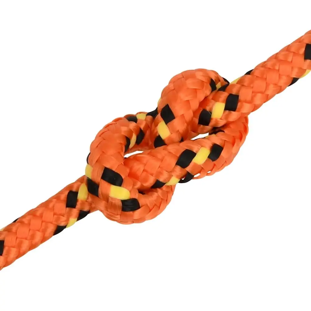 Boat Rope Orange 8mm 50m Polypropylene Marine Braided Dock Line