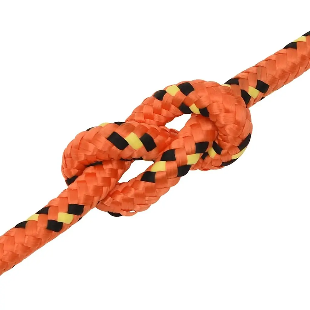 Boat Rope Marine Use 12mm 100m Orange Braided Polypropylene