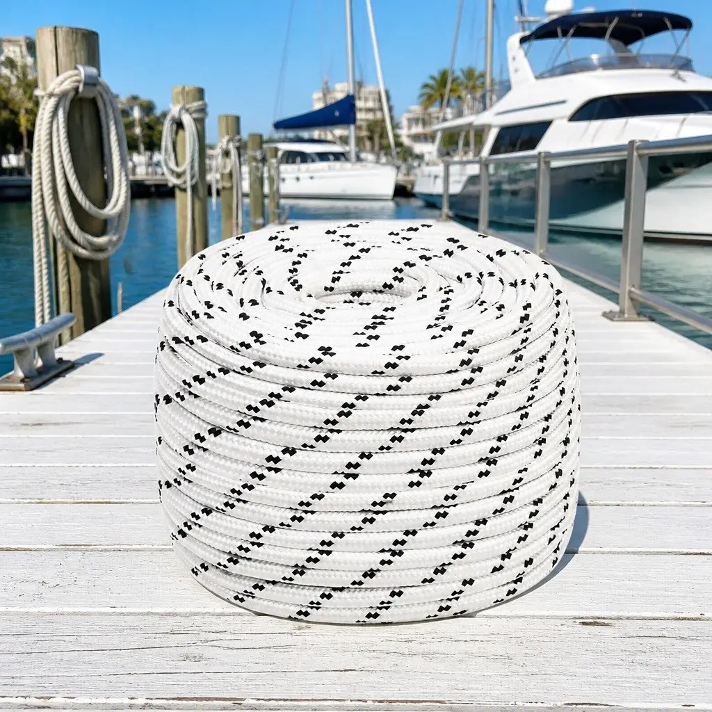 Braided Polyester Rope 100m Long, 12mm Thick