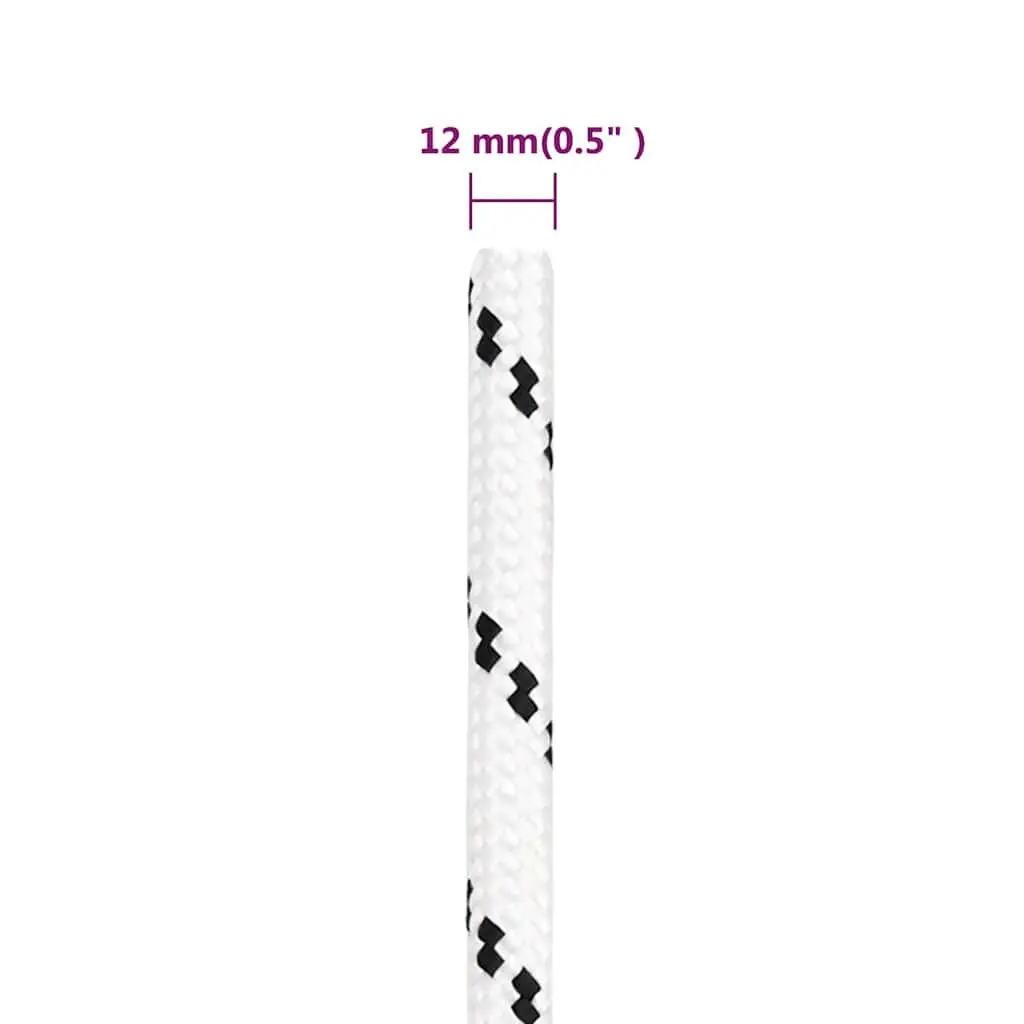 Braided Polyester Rope 100m Long, 12mm Thick