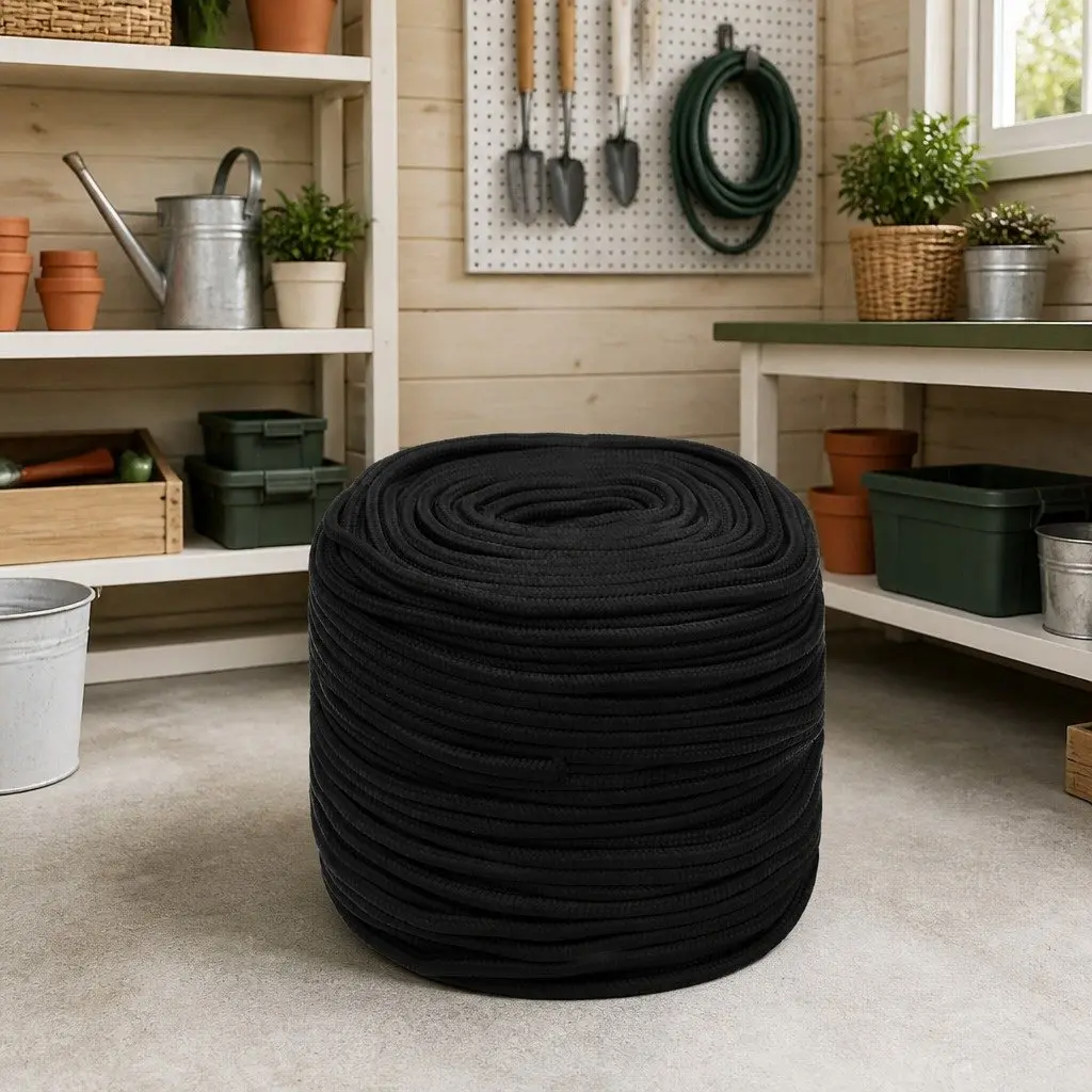 Braided Work Rope 8mm 50m Black