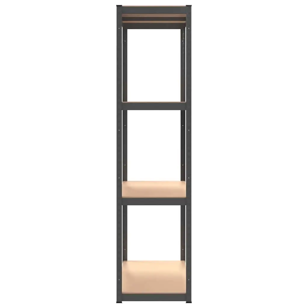 Industrial Storage Shelves 4-Layer Anthracite Steel Engineered Wood Organiser