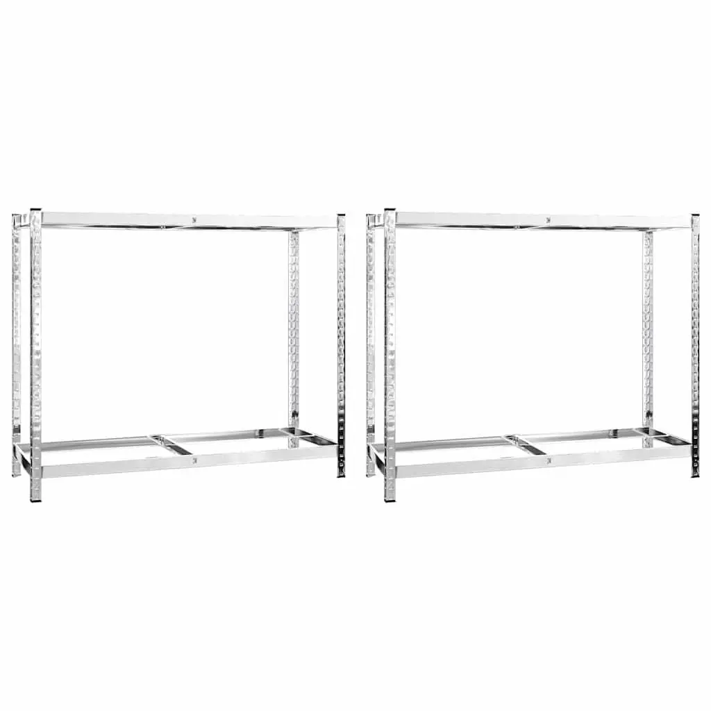 2-Layer Tire Racks Industrial Storage Shelving Steel Frame Garage Organization