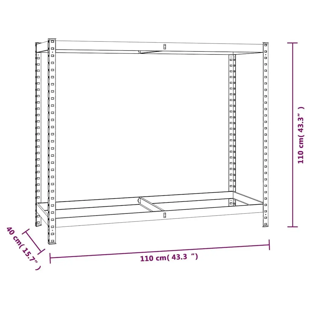 2-Layer Tire Racks Industrial Storage Shelving Steel Frame Garage Organization