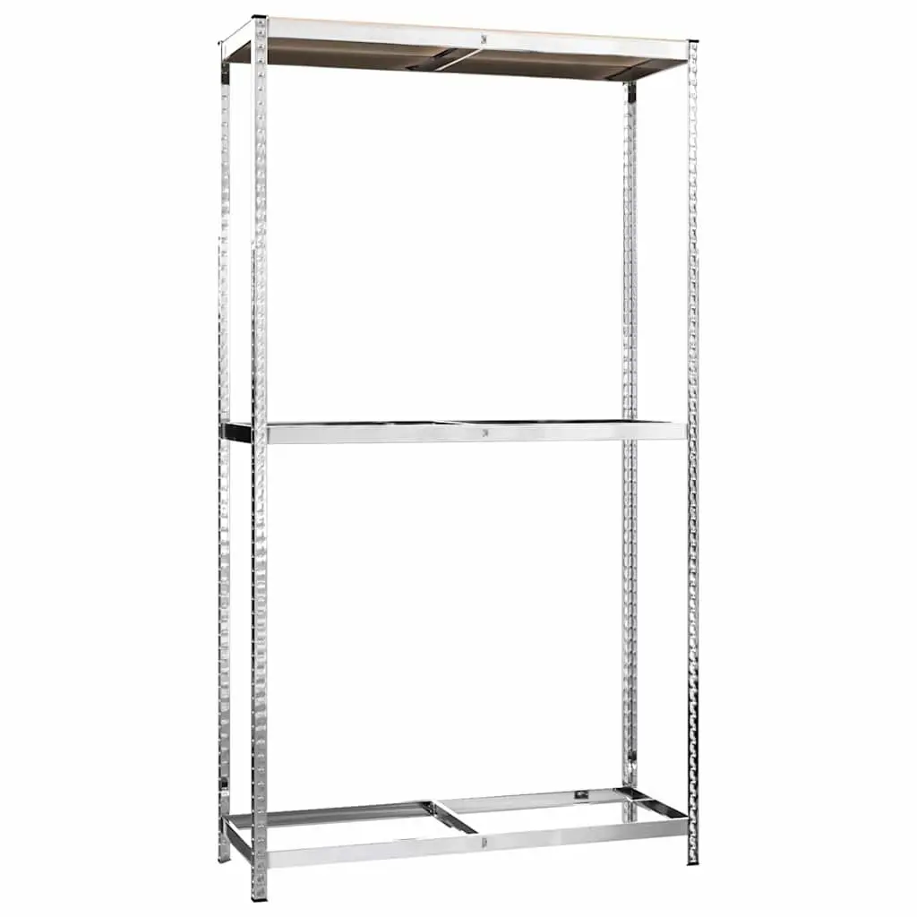 2-Layer Tire Rack Storage Shelf for Garage 110x40x180cm Silver Steel