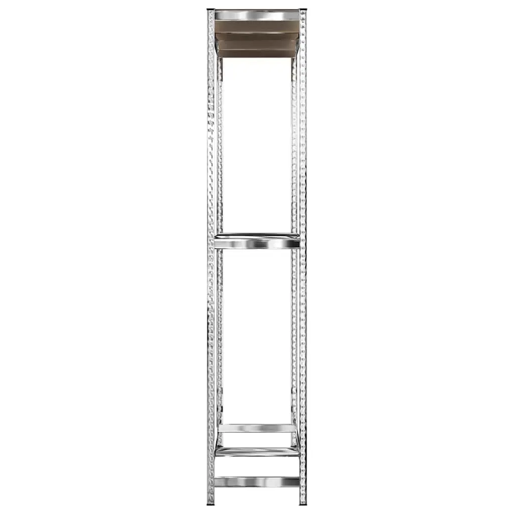 2-Layer Tire Rack Storage Shelf for Garage 110x40x180cm Silver Steel