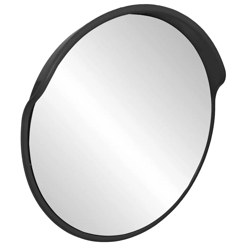 Outdoor Convex Traffic Mirror Black Ø60cm Safety Security Driveway Road Sign