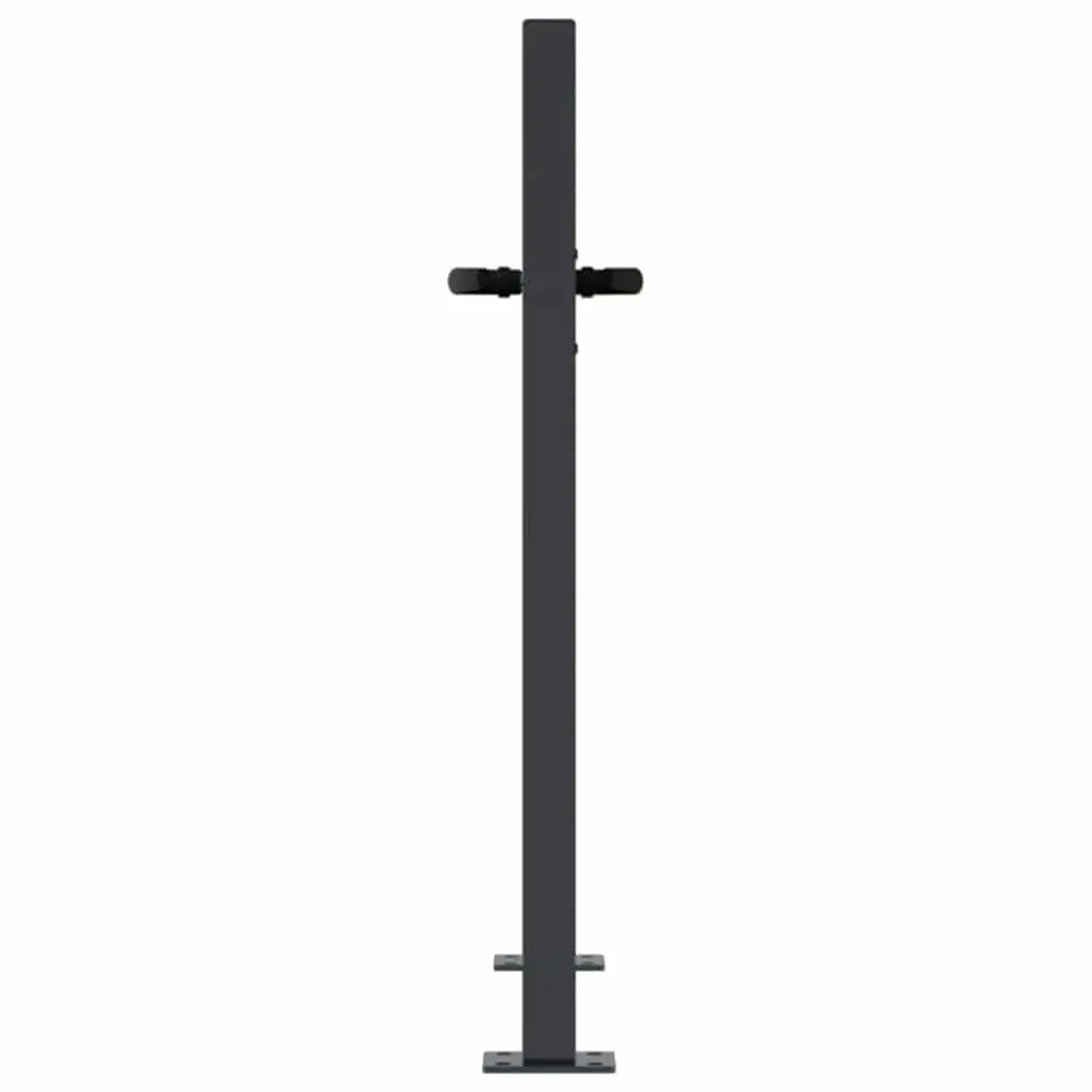 Garden Gate Anthracite 100x100 cm Steel Laser-Cut Design Outdoor Fencing Entry