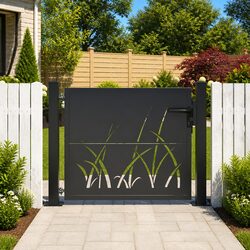 100x75 cm Anthracite Steel Garden Gate with Accessories