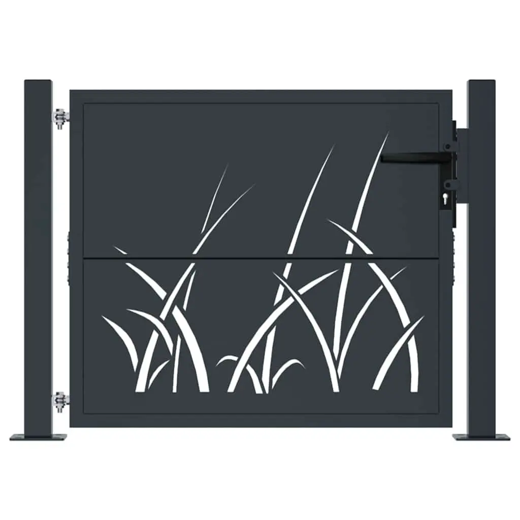 100x75 cm Anthracite Steel Garden Gate with Accessories