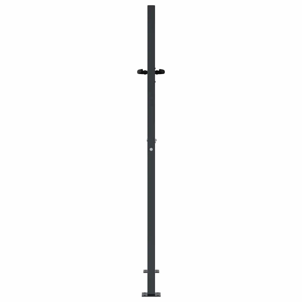 Garden Gate Anthracite 100x125cm Steel Bamboo Laser-Cut Design Lockable Entrance
