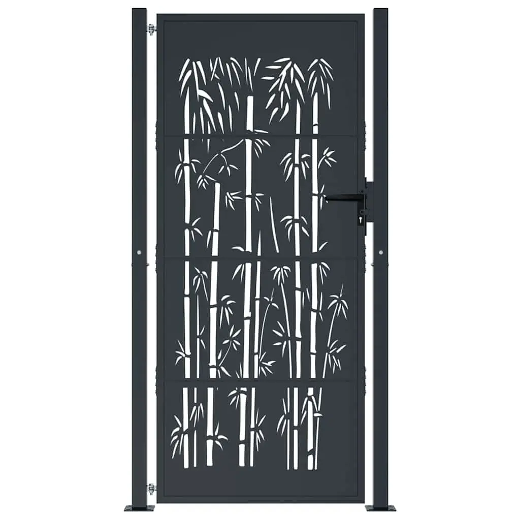 Garden Gate Anthracite Steel 100x200cm Outdoor Fence Entry