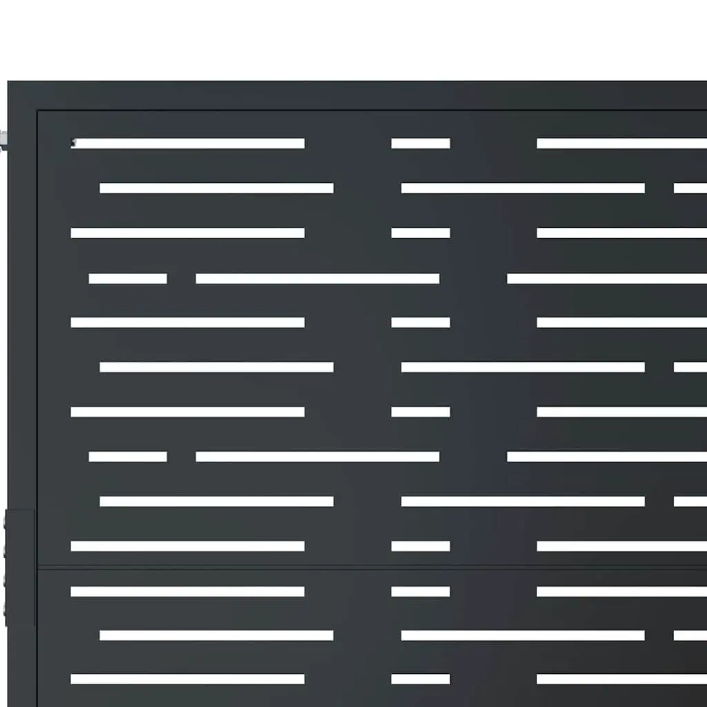 Garden Gate Anthracite 100x125 cm Steel Laser-Cut Square Design Lockable