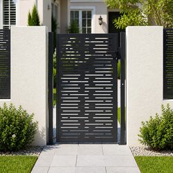 Garden Gate Specifications: 100x150 cm Steel with Lock System